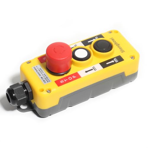 Interrupteur bouton poussoir industriel robuste haut et bas