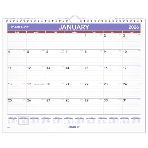 Image of AT-A-GLANCE 2026 Wall Calendar, 15 inch x 12 inch, Medium, Wide (PM82826)