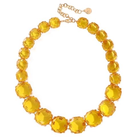 Firstmeet Vintage Resin Rhinestone Necklace Cover