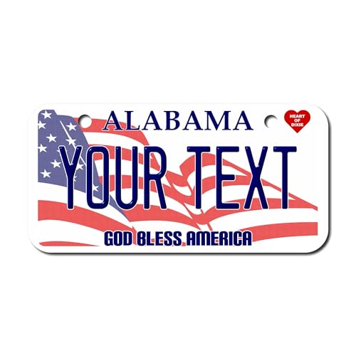 TEAMLOGO Personalized Alabama Novelty License Plate - Size 3
