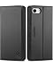 Produktbild SHIELDON Hülle für iPhone SE 2022 5G iPhone 8 Handyhülle Stoßfeste Schutzhülle [Erstklassig Rindsleder] [Kartenfach] [Stand] TPU Magnetisch Lederhülle Kompatibel für iPhone 7/8/SE 2020/SE3 4,7 Schwarz
