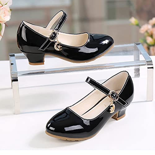 Girls Mary Jane Low Heel Flower Wedding Part𝐲 Pump Dress Shoes Toddler School Uniform Little Kid Pump Shoes4