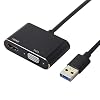 JSER USB 3.0 & 2.0 to HDMI & VGA HDTV Adapter Cable External Graphics Card Compatible for Windows Mac Laptop