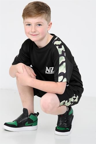 Activewear set avec short manches courtes Camo Panel A2Z enfants