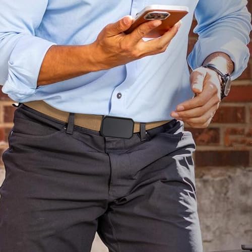 Men's Elastic Belt Quick Release, Stretch Nylon Web Belts with Quick Release Buckle for Jeans Pants Shorts2