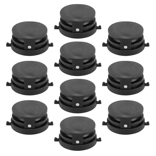 10 PCS Surfboard Leash Plug Set, Nylon Constructed with Stainless Pin for Board and Steel Surfboard (Black)