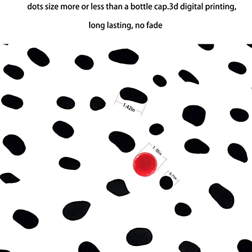 Hulebin Black Polka Dot Shower Curtain Fabric For Bathroom, Small Cute Trendy Design Black Polka Dots On White Waterproof Polyester Fabric Bathtub Shower Curtain For Kids,72X72 Inches #TOP4