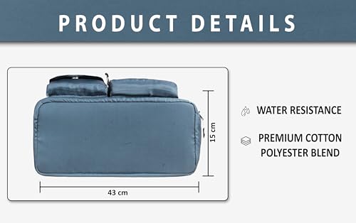 Image of Lusive's Double Pocket Handbag for Women: Stylish, Ideal Companion for Work, Travel, Polyester Material, Spacious 10-liter Capacity, 6 Pockets.