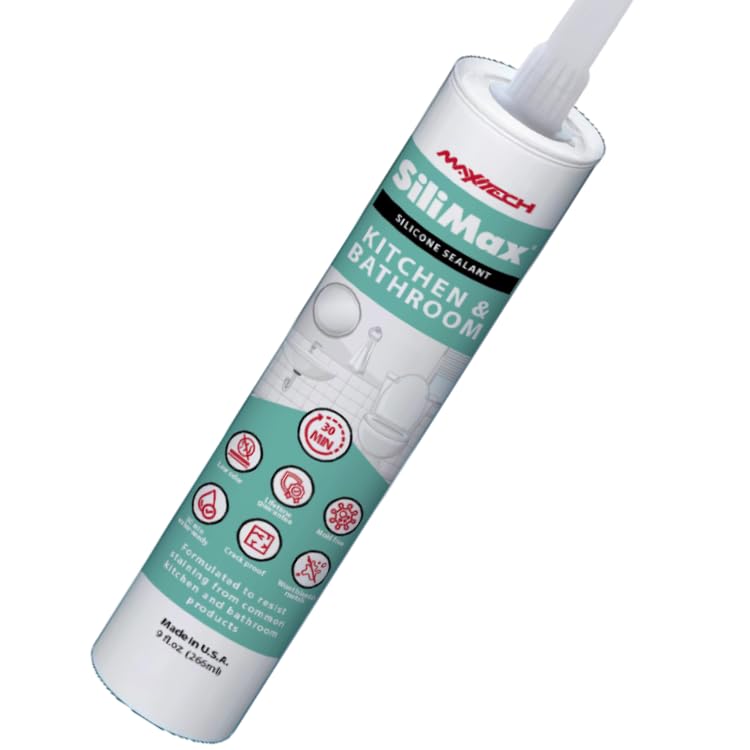 Comparison: Best Sealant For Undermount Sink 2 Silimax Kitchen & Bathroom Silicone Caulk – 100% Clear Silicone Sealant Waterproof for Sinks, Tubs, Shower Seal & Toilet Seal – Crack-Proof, Low Odor, Quick-Dry Formula Silicone Caulking, 9.5 Ounce