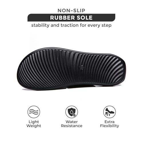 Mens Leather Hollow Out Casual Flat Sandals with Adjust Ankle Strap Round Open Toe Soft Sole Lightweight Outdoor Walking Slippers Shoes Summer Beach Sport Hiking Water Sandals4