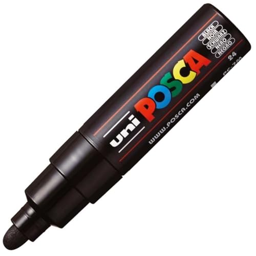 Marqueurs POSCA PC7M Noir pointe large pour peinture opaque tout support