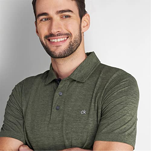 Calvin Klein Men's Newport Polo Shirt - Olive Green Marl - L #TOP4