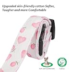 Cotton Handmade Dog Collar Cute and Distinctive Patterns White and Pink Love Heart with Pendant for Girl Boy Dogs Collars S - Image 4