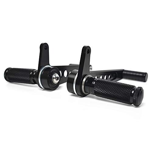 Dkmotork 0051 Motorcycle Rearsets Forward Controls Cafe Racer Cnc Aluminum Alloy Universal 1 Pair Black #TOP2