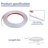 5M White Flexible Moulding Trim,Self-Adhesive Decorative Edging Strip for Tile,Wall,Mirror, Ceiling,Floor,Panel,Cabinet,Peel and Stick PVC Mirrior Frame Trim,13MM - Image 2