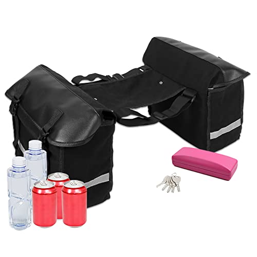 Par de alforjas laterales para moto Motoforti nylon negro miniatura 6