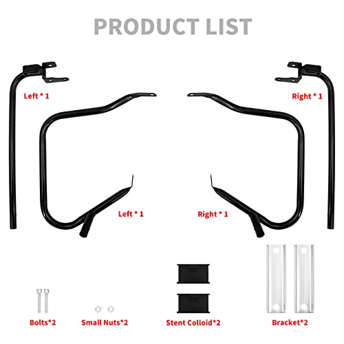 Kit de Soportes Protector para Alforjas Compatible con Harley Touring Street Road Glide Electra Glide Road King 2014 en adelante (Negro) miniatura 6