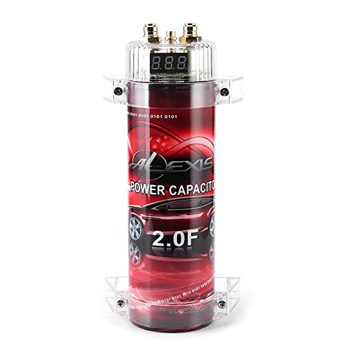 Automatyczne wyłączanie czerwonej diody LED Kondensator mocy audio 2.0, kondensator car audio, dla systemów do 2000W