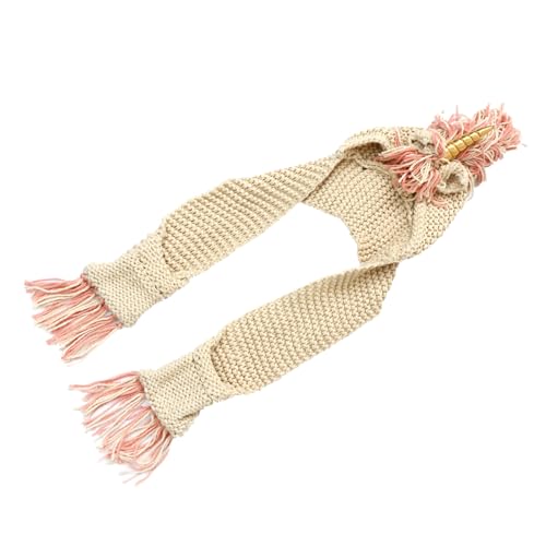 WOFASHPURET Unicorn Hooded Hat for Boys and Girls Knitted Scarf Hat Winter Warm Knit Cap Boys and Girls Knit Scarf Child's Cap 1pc Golden