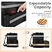 Food Delivery Bag,Large Insulated Backpack for Doordash/Uber Eeats, Expandable Cooler Bags for Bike/Motorcycle with Reflective Strip and Cup Holders,Reusable Pizza Food Delivery Bag with Hand Straps