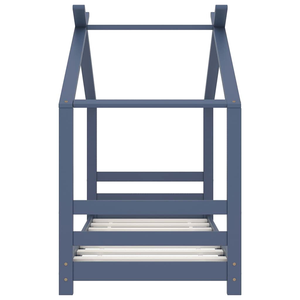 Estructura de cama infantil de madera maciza de pino de 70 x 140 cm con somier, cama para niños y niñas, ideal como casa de juegos o rincón de lectura en la habitación de los niños