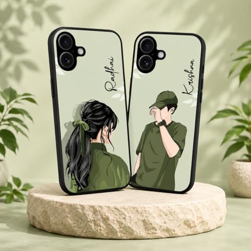 Image of Personalized Couple Mobile Cover with Custom Names | Customized Love Phone Case for Couples | Available for All Mobile Models | 8 Bassy