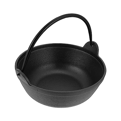 Shallow Casserole Dish with Lid,Cast Iron Saucepan,Casserole Dishes with Lids Oven Proof Casserole 1pc Thick Cast Iron Saucepan with Cover Picnic Pot