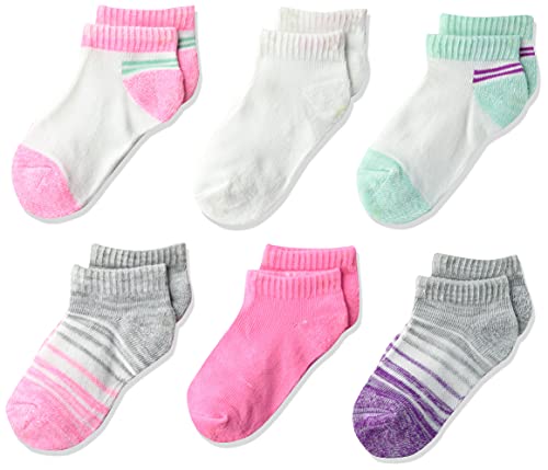 Hanes Baby Girls' Lifestyle Comfort Low Cut Socks, 6-Pair Pack