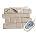 Sunbeam Quilted Fleece Heated Blanket, Twin, Mushroom, BSF9GTS-R772-13A00