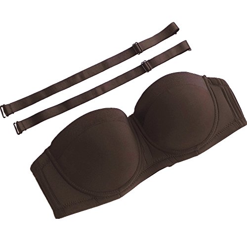 Image of Women's Strapless Bra B /C /D /DD /DDD /G 1 /2 Cup Seamless Plus Size Balconette Bra H059