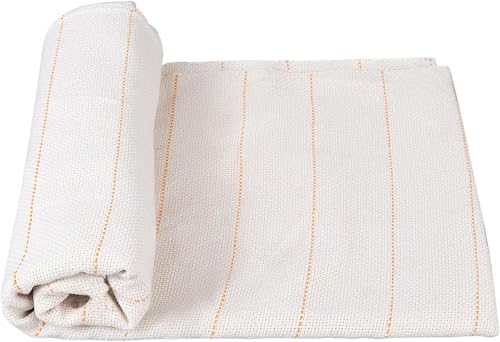 Image of 80 inchx40 inch Inch Premium Large Tufting Cloth with Marked Lines, Cotton Punch Needle Fabric Monks Cloth for Rug Tufting Tufting Gun, Embroidery Fabric for Punch Needle DIY Craft Decoration