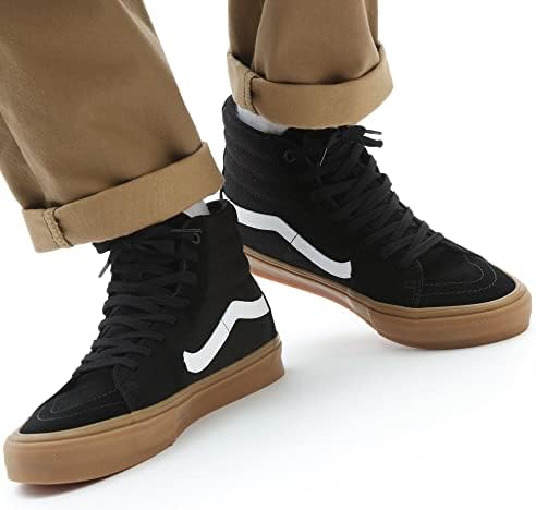 Vans Men's Skate Sk8 Hi Sneaker, Black/Gum, Size 8 | Image 3