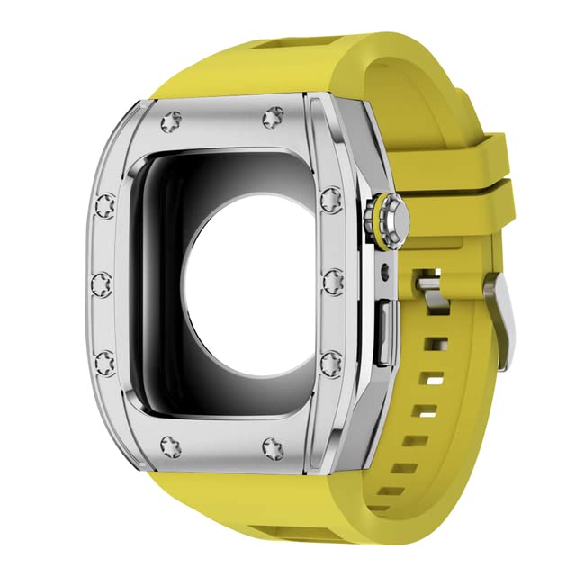 Kit modification Apple Watch 45mm en métal et silicone d'exception