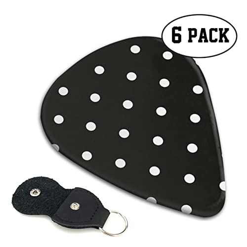 Dot Black & White Lot de 6 médiators pour guitare acoustique, guitare électrique, basse, ukulélé – fins, moyens et épais… - Les Beatles, Paul McCartney, John Lennon, RIngo Starr, George Harrison Dot Black & White Lot de 6 médiators pour guitare acoustique, guitare électrique, basse, ukulélé – fins, moyens et épais… – Image 3