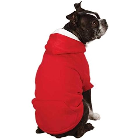 Zack & Zoey Fleece-Lined Hoodie for Dogs, 16" Medium, Tomato Red Cover