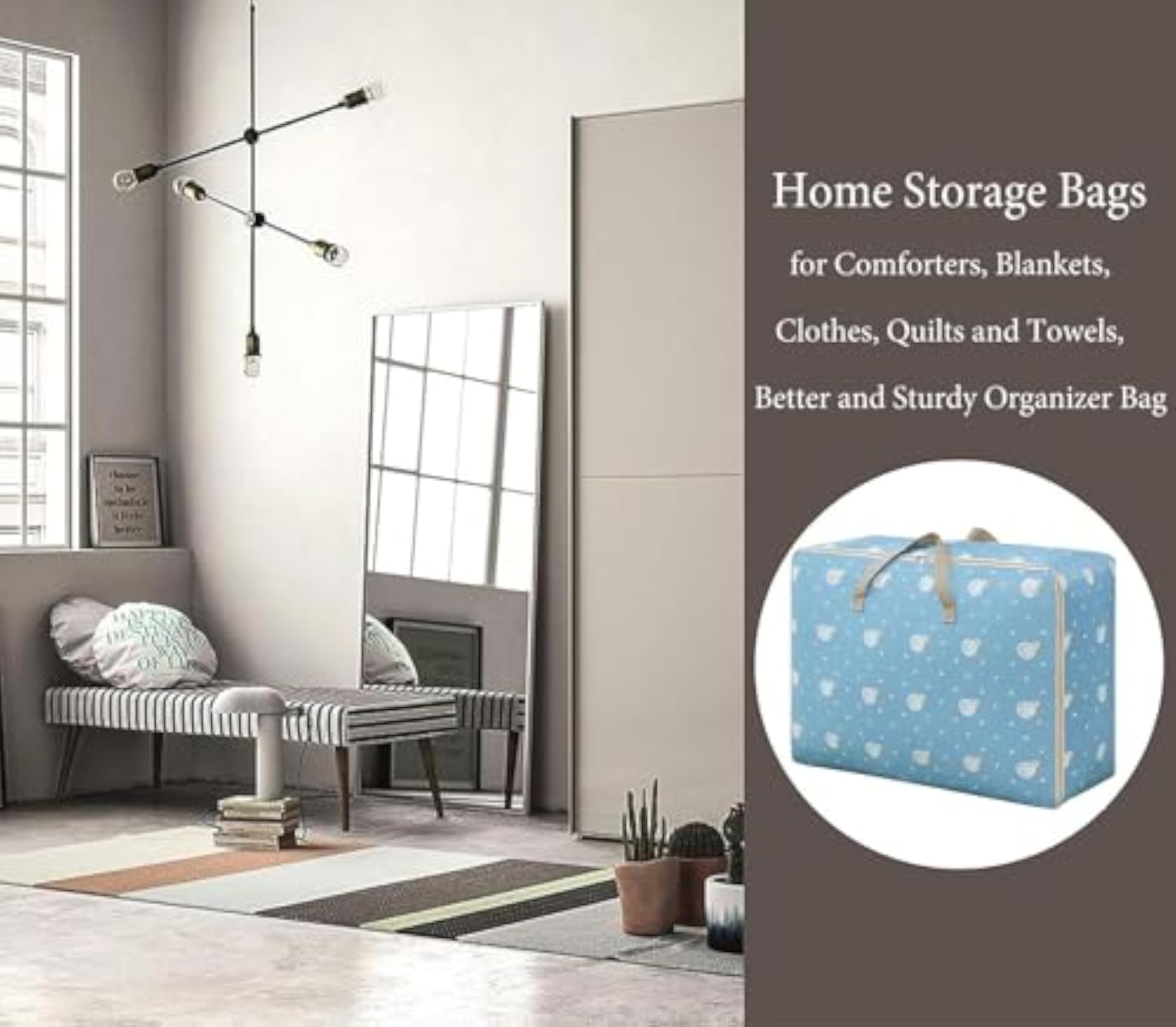 Extra Large Handy Storage Bag for Laundry & Bedding