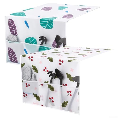 Cushteg PEVA - Funda de tela para refrigerador con bolsillos laterales, 130 x 54 cm, bolsa de almacenamiento para electrodomésticos, resistente al polvo y a la humedad, funda colgante para nevera