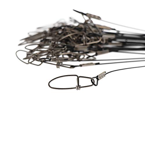 Stainless Steel Wire Leader for Fishing with Swivels and Snaps (150LB 30PCS) - Thumbnail 5