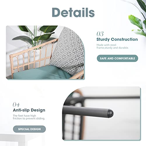 Oc Orange-Casual 3-Piece Patio Bistro Set, Outdoor Furniture All-Weather Wicker Conversation Set, 2 Rattan Armchairs With Round Glass Coffee Table, For Porch, Backyard, Balcony #TOP2