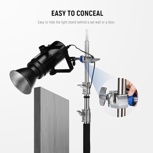 Image of NEEWER 3 Way Clamp with 4.1in /105mm 5 /8 inch Baby Pin Stud for 1 inch-1.4 inch /25-35mm Tube C Stand Boom Arm Grip Arm Photography Light Stand, Stainless Steel for LED Video Light Flash, Max Load 22lb /10kg, UA045
