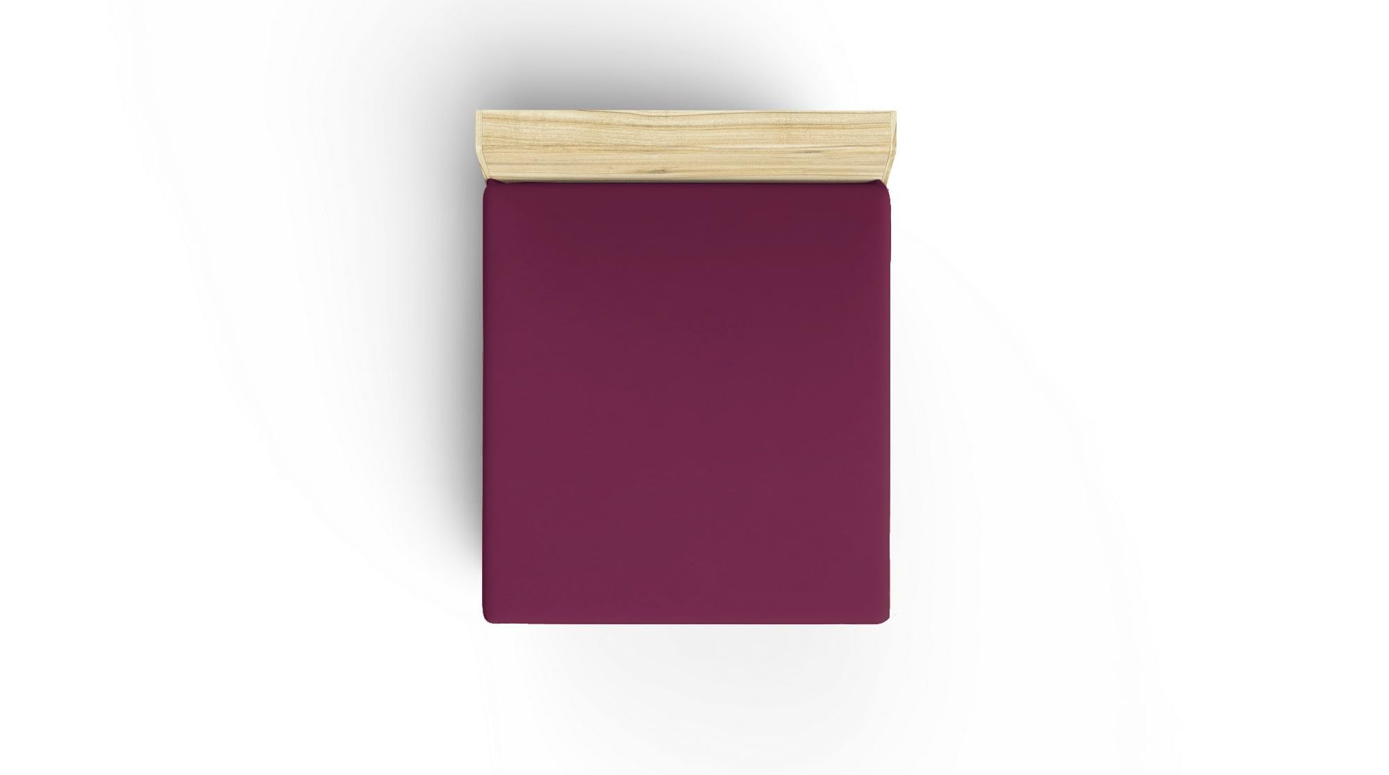 Premium Ranforce King Fitted Sheet, 100% Cotton, 160 x 200 + 30 cm, 155 Thread Count, Purple, Soft, Durable & Machine Washable at 30°C for Ultimate Comfort