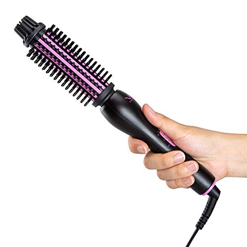 Berta 3In1 Hair Brush Iron Professional Hair Curling Iron&Hair Straightener&Hair Curler Brush Ceramic Hot Brush, Negative Ionic Dual Voltage For Travel #TOP5
