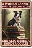 Photo Gallery axhng poster vintage con stampa di border collie, in alluminio, 20,3 x 30,5 cm, decorazione da parete Photo Gallery axhng poster vintage con stampa di border collie, in alluminio, 20,3 x 30,5 cm, decorazione da parete