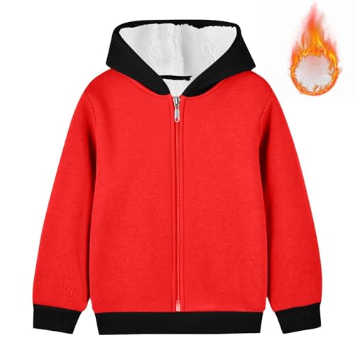 Girls Hoodie Zip Up Hooded Jackets Sherpa Lined Coat Long Sleeve Sweatshirt Winter Hoodies Warm Fuzzy Fleece Clothes2