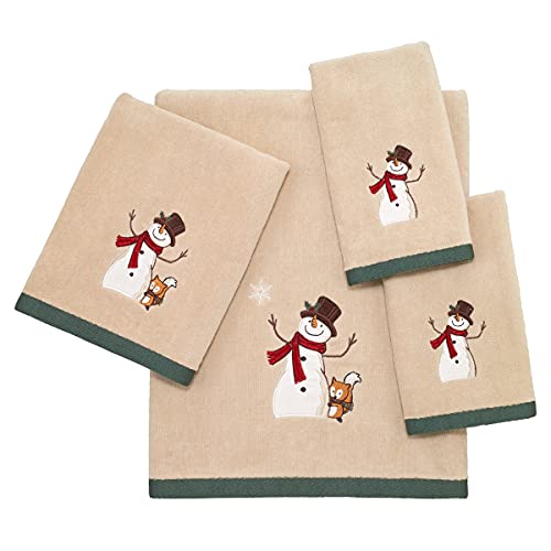 Avanti Linens Friends Gather Collection 2-teiliges Handtuch-Set mit Fingerspitzen, Hellbraun