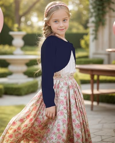 Image of BOBOYOYO Long Sleeve Girls Shrug Knit Girls Cardigan Bolero Dress Sweater
