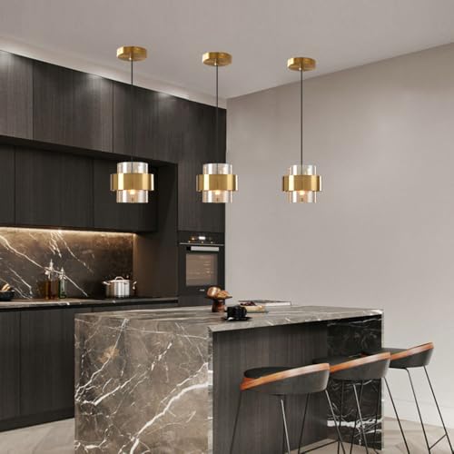 Lámpara colgante creativa para techos altos con cristal decorativo 2