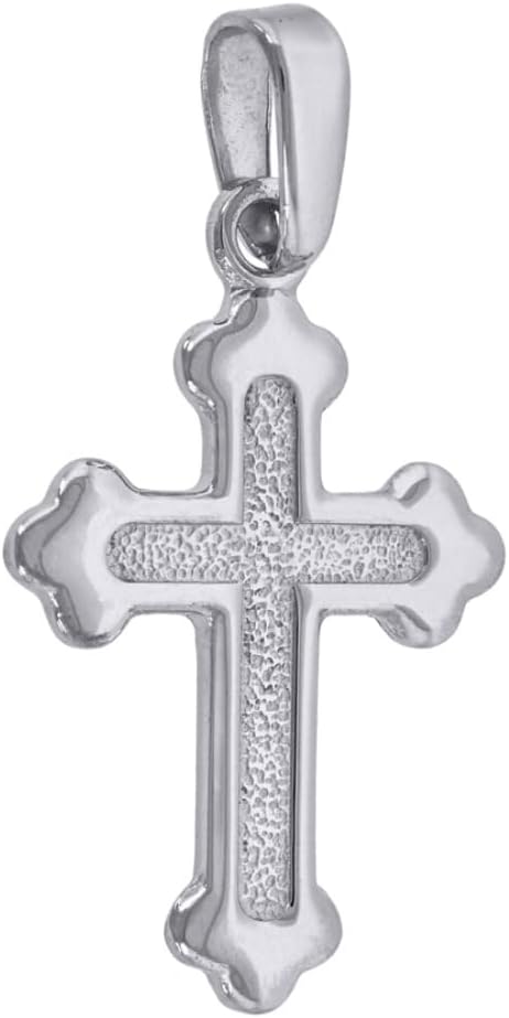 Diamond2Deal 925 Sterling Silver Religious Crucifix Cross Religious Charm Pendant