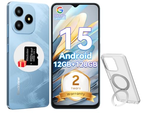 Blackview Wave 9C Telefonos Moviles Android 15 con Funda de Teléfono, Smartphone 12GB+128GB/2TB TF, Moviles Baratos IP54 6,56
