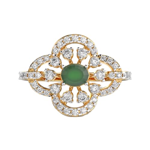 Bague Dresden Green moissanite ronde bague argent 925 émeraude ovale femme